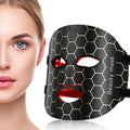 LED Face Mask Light Therapy, 7 Colors LED Red Light Therapy Mask for Face, Best Gift for Mom, Wife, Grandma, Black